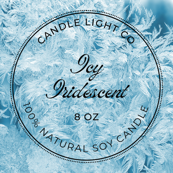 Icy Iridescent Candle
