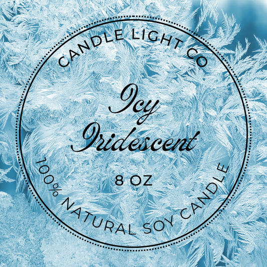 Icy Iridescent Candle